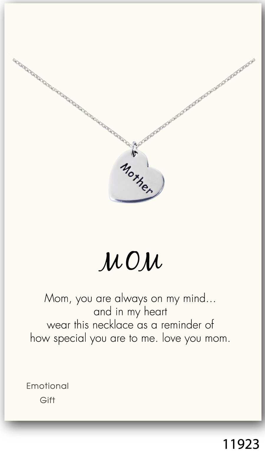 Mother\'s heart silver pendant